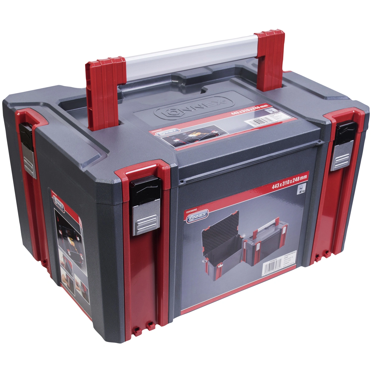 CONNEX Systembox, x Kunststoff 24,8 44,3 / 31 cm, x Aluminium BxHxT