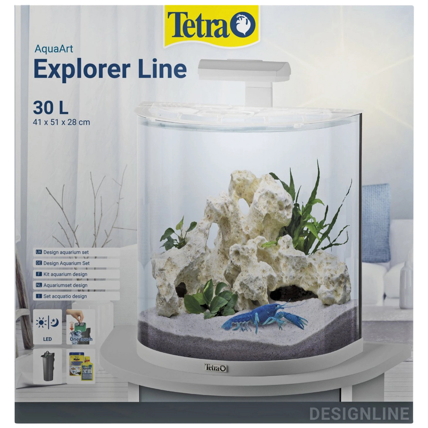 TETRA Tetra AquaArt Explorer Line LED Aquarium Weiß 30L 