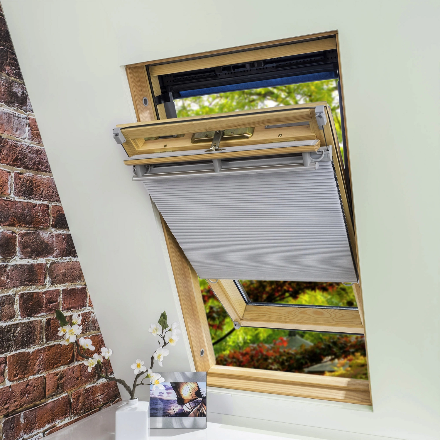 LIEDECO Wabenplissee, weiß, geeignet für Dachfenster