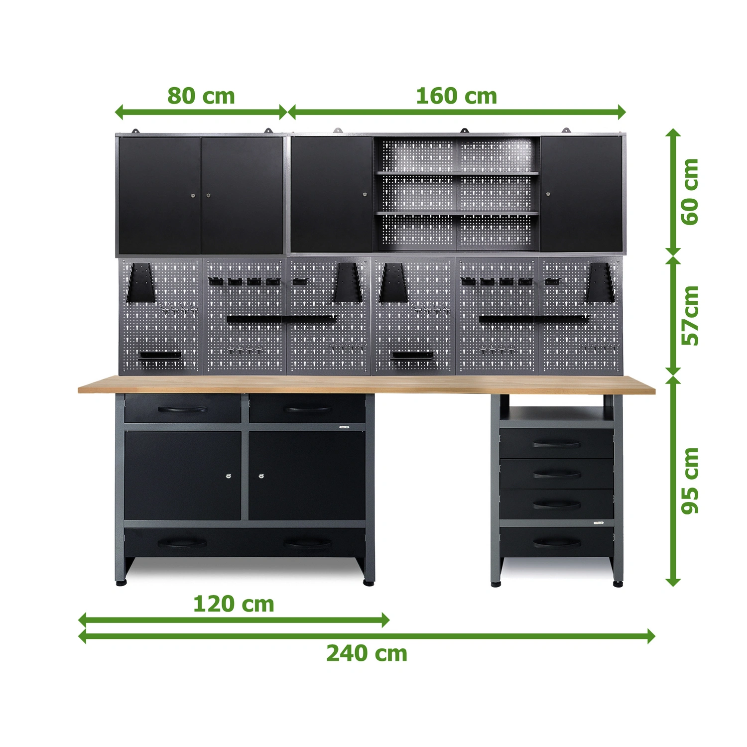 Ondis24 Werkstatt-Set, BxH: 180 x 215 cm, Metall | Werkbänke