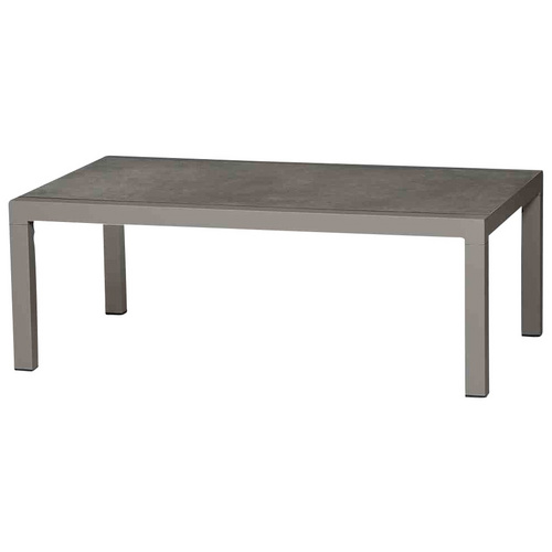 Siena Garden Lounge-Tisch 120 cm x 69 cm x 48 cm Belia Silber