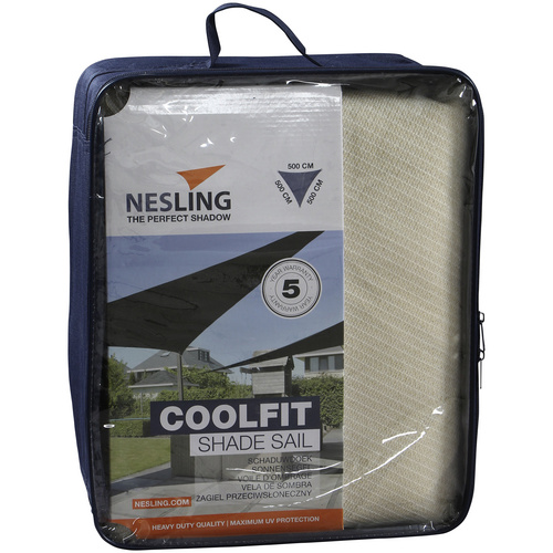 NESLING Sonnensegel Dreieck Größe:5,0x5,0x5,0m Farbe:off-white