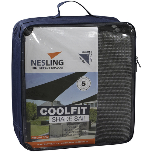 NESLING Sonnensegel Dreieck 90 Grad Größe:4,0x4,0x5,7m Farbe:grau