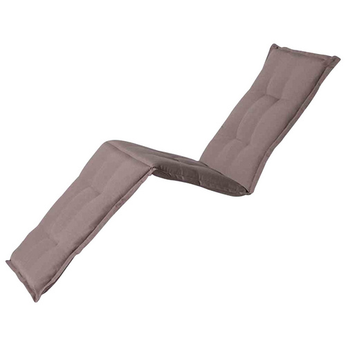 MADISON Liegenauflage Panama 65 x 190 x 8 cm aus Baumwolle und Polyester in Braun und Grau für Gartenliegen