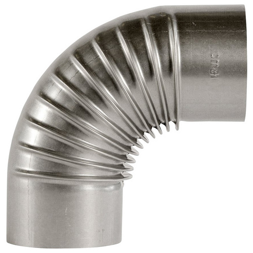 Firefix Ofenrohr Bogen, 120 mm, 90°, feueraluminiert, starr, für 120 mm FAL-Ofenrohr