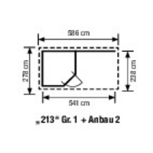 WEKA Gartenhaus »213«, Holz, BxHxT: 27...