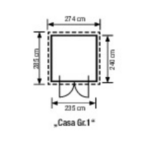 WEKA Gartenhaus »Casa Gr. 1«, BxT: 274...