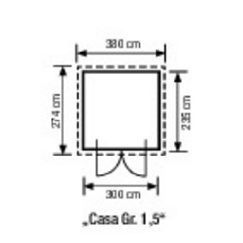 WEKA Gartenhaus »Casa Gr. 1«, Holz, Bx...