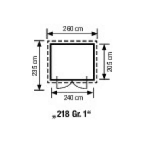 WEKA Gartenhaus »218 Gr. 1«, Holz, BxH...