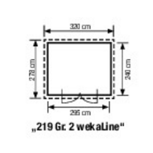 WEKA Gartenhaus »219 Gr. 2«, Holz, BxH...