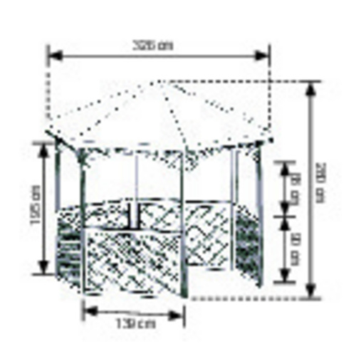 PROMADINO Pavillon »Palma«, sechseckig...