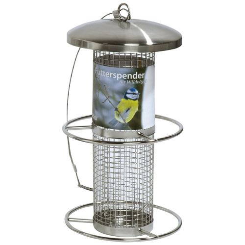 DOBAR Vogelfuttersäule, Metall, silberfarben, zum Aufhängen