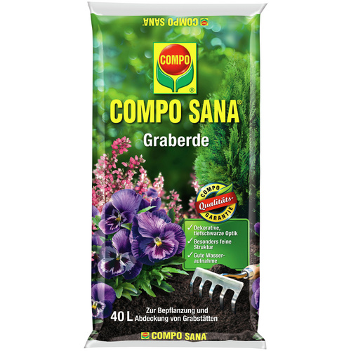 COMPO Graberde »COMPO SANA®«, für Gräber - schwarz