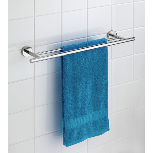 Thumbnail - WENKO Badetuchstange »Duo Bosio«, Edelstahl, Edelstahlfarben - silberfarben