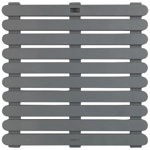 WENKO Duschmatte Indoor & Outdoor grau, 55 x 55 x 3 cm