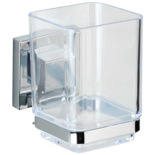 WENKO Zahnputzbecher Quadro, Vacuum-Loc