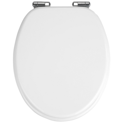 WENKO WC-Sitz »Urbino«, MDF, oval, mit Softclose-Funktion - weiss