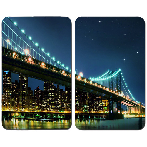Thumbnail - WENKO Abdeckplatte »Brooklyn Bridge«, BxHxT: 3 x 1,8 x 52 cm, Glas/Thermoplaste, mehrfarbig