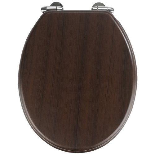 Thumbnail - WENKO WC-Sitz »Wengé«, MDF, oval, mit Softclose-Funktion - braun