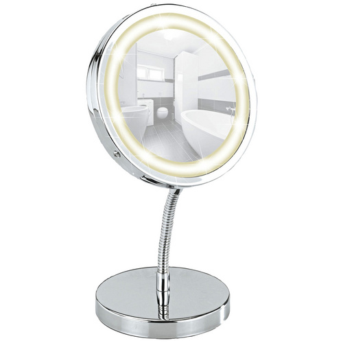 Thumbnail - WENKO Kosmetikspiegel »Brolo«, beleuchtet, rund, BxH: 15 x 16,5 cm - silberfarben