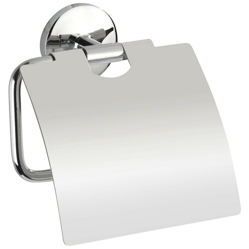 Wenko Toilettenpapierhalter Cuba Shine verchromt, mit Deckel