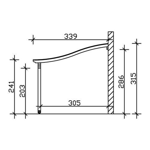 SKANHOLZ Terrassenüberdachung »Verona«, Breite: 541 cm, Dach: Polycarbonat (PC), weiß - weiss