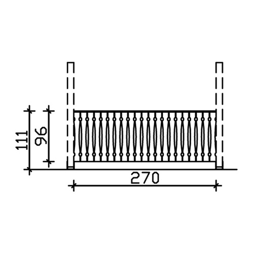 SKANHOLZ Brüstung, B x H: 78,5  x 96  c...