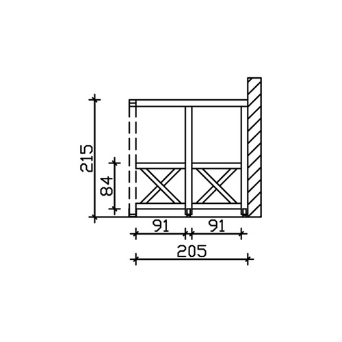 SKANHOLZ Seitenwand, B x H: 205  x 210  ...