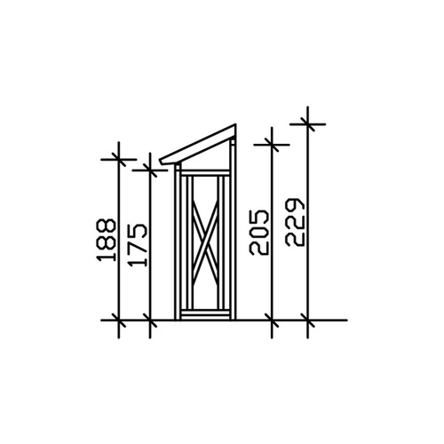 SKANHOLZ Kaminholzunterstand »Paul 1«, BxHxL: 240 x 229 x 88 cm, Nussbaum - braun (Rabatt: 19 %)