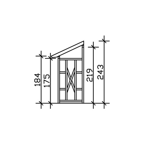 SKANHOLZ Kaminholzunterstand »Paul 2«, BxHxL: 290 x 243 x 126 cm, Nussbaum - braun (Rabatt: 19 %)