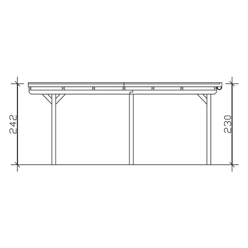 SKANHOLZ Carport »Emsland«, BxT: 404 x...