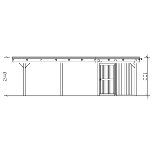 SKANHOLZ Carport »Emsland«, BxT: 613 x...