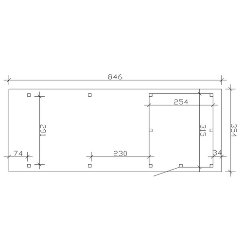 SKANHOLZ Carport »Emsland«, BxT: 354 x...