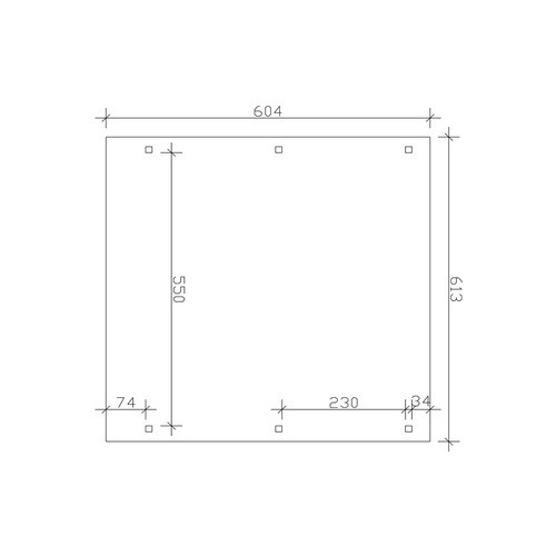 SKANHOLZ Carport »Emsland«, BxT: 613 x...