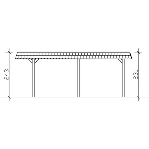 SKANHOLZ Carport »Wendland«, BxT: 362 ...