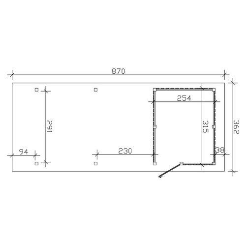 SKANHOLZ Carport »Wendland«, BxT: 362 ...