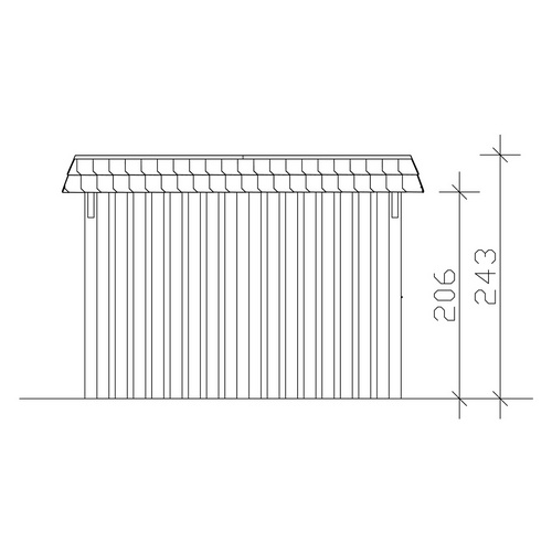 SKANHOLZ Carport »Wendland«, BxT: 362 ...