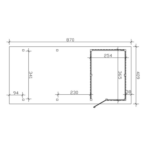 SKANHOLZ Carport »Wendland«, BxT: 409 ...