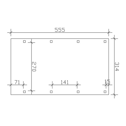 SKANHOLZ Carport »Friesland«, BxT: 314...