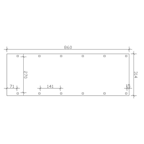 SKANHOLZ Carport »Friesland«, BxT: 314...