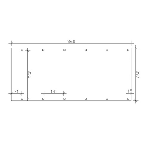 SKANHOLZ Carport »Friesland«, BxT: 397...