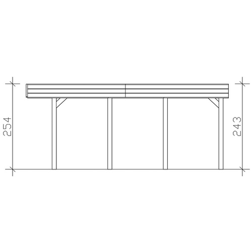 SKANHOLZ Carport »Friesland«, BxT: 557...