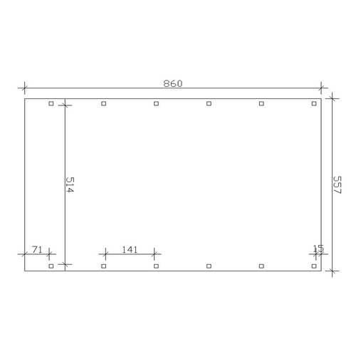 SKANHOLZ Carport »Friesland«, BxT: 557...