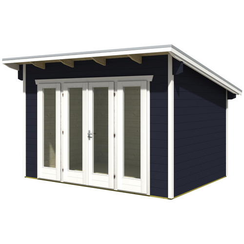 Skanholz Skan Holz-Gartenhaus Ostende 1 Schiefergrau B x T 350 cm x 250 cm