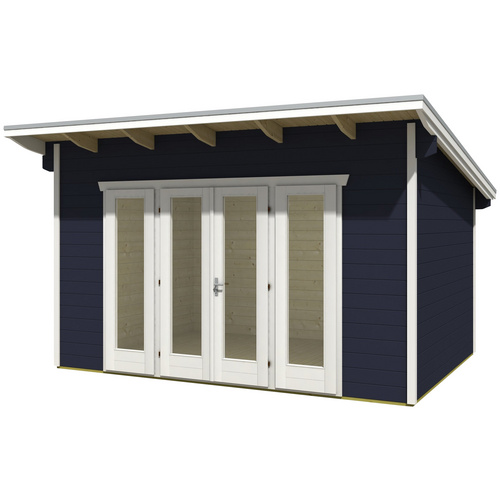 Skanholz Skan Holz-Gartenhaus Ostende 2 Schiefergrau B x T 400 cm x 300 cm