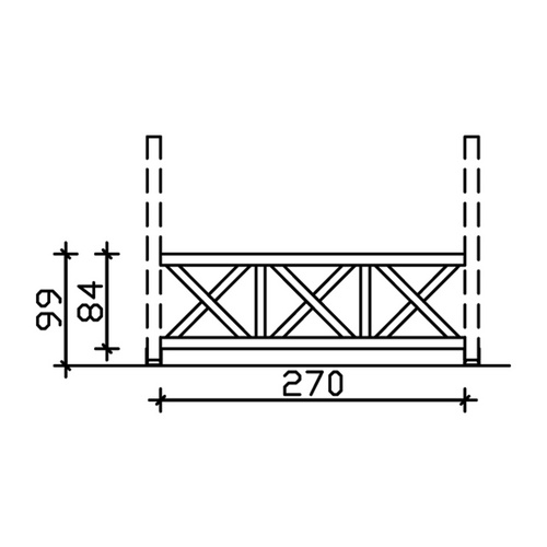 SKANHOLZ Brüstung, B x H: 78,5  x 84  c...