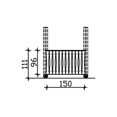 SKANHOLZ Brüstung, B x H: 78,5  x 96  c...