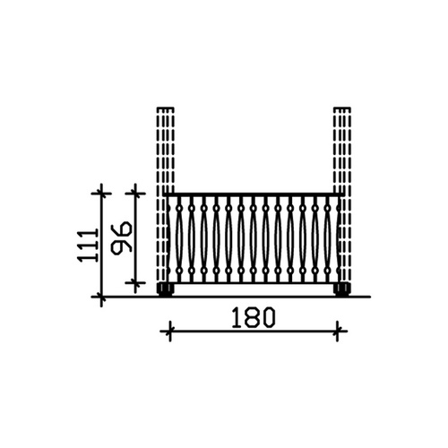 SKANHOLZ Brüstung, B x H: 78,5  x 96  c...