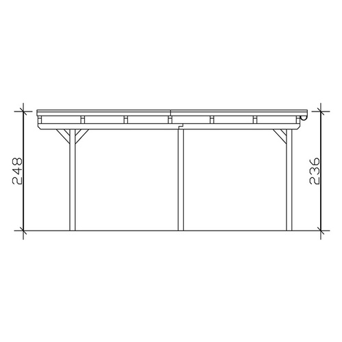 SKANHOLZ Carport »Emsland«, BxT: 613 x...