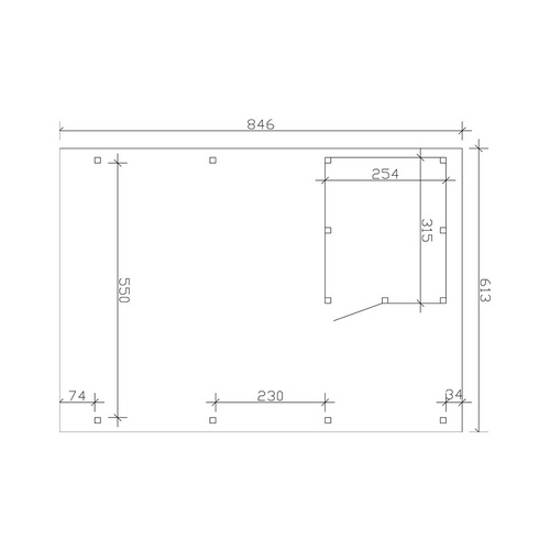 SKANHOLZ Carport »Emsland«, BxT: 613 x...